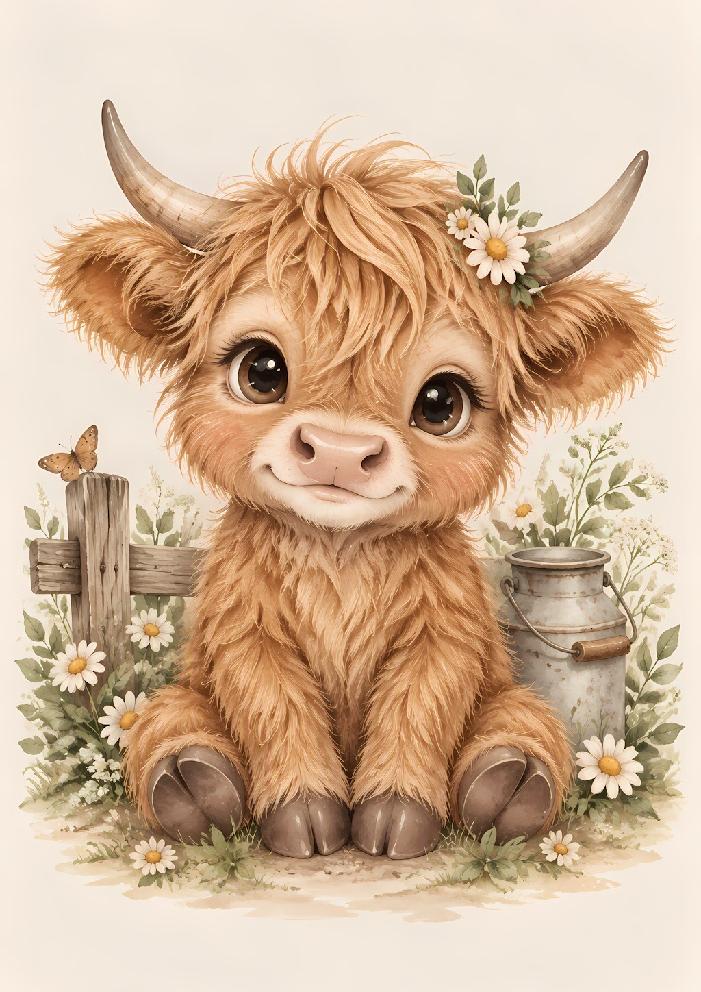 Highland cow artwork